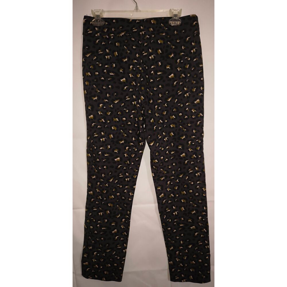 Krazy Larry pull-on ankle pants olive black grey leopard print comfort/flatterin